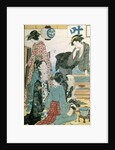 Women of the Gay Quarters, left hand panel of a diptych by Torii Kiyonaga