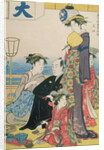 Women of the Gay Quarters, right hand panel of a diptych by Torii Kiyonaga