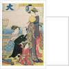 Women of the Gay Quarters, right hand panel of a diptych by Torii Kiyonaga