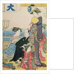 Women of the Gay Quarters, right hand panel of a diptych by Torii Kiyonaga
