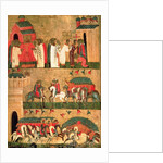 Battle of the Novgorodians with the Suzdalians, Novgorod School, mid 15th century by School Russian