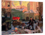October 1917 in Petrograd by Boris Mikhailovich Kustodiev