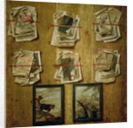 Still Life with Book Sheets and Pictures, 1783 by School Russian