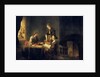 Christ in the House of Martha and Mary by (studio of) Rembrandt Harmensz. van Rijn