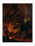 Hamlet and the Ghost of his Father by English School