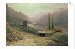 Caucasian Canyon, 1893 by Lef Feliksovich Lagorio