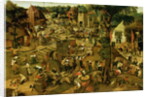Fair with Theatrical Presentation c.1600 by Pieter the Younger Brueghel
