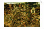 Fair with Theatrical Presentation c.1600 by Pieter the Younger Brueghel