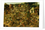 Fair with Theatrical Presentation c.1600 by Pieter the Younger Brueghel