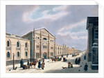 The Synodal Printing house at Nikolyskaya street on Moscow, 1840s by School Russian
