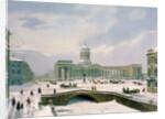 Kazan Cathedral, St. Petersburg, printed by Lemercier, Paris, 1840s by Louis Jules Arnout