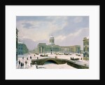 Kazan Cathedral, St. Petersburg, printed by Lemercier, Paris, 1840s by Louis Jules Arnout