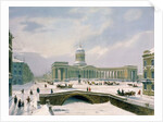 Kazan Cathedral, St. Petersburg, printed by Lemercier, Paris, 1840s by Louis Jules Arnout