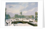 Kazan Cathedral, St. Petersburg, printed by Lemercier, Paris, 1840s by Louis Jules Arnout