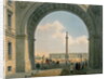 Palace Square, View from the Arch of the Army Headquarters, St. Petersburg, printed by Lemercier, Paris, 1840s by Louis Jules Arnout