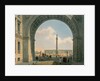 Palace Square, View from the Arch of the Army Headquarters, St. Petersburg, printed by Lemercier, Paris, 1840s by Louis Jules Arnout