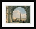 Palace Square, View from the Arch of the Army Headquarters, St. Petersburg, printed by Lemercier, Paris, 1840s by Louis Jules Arnout