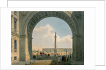 Palace Square, View from the Arch of the Army Headquarters, St. Petersburg, printed by Lemercier, Paris, 1840s by Louis Jules Arnout
