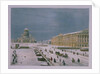 The Isaac Cathedral and the Senate Square in St Petersburg, 1840s by Paul Marie Roussel