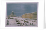 The Isaac Cathedral and the Senate Square in St Petersburg, 1840s by Paul Marie Roussel