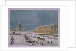 The Isaac Cathedral and the Senate Square in St Petersburg, 1840s by Paul Marie Roussel