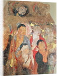 Group of monks and Buddha, from the Shikshin Monastery, Karashar, 9th-10th century by Xingjiang Xingjiang