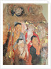 Group of monks and Buddha, from the Shikshin Monastery, Karashar, 9th-10th century by Xingjiang Xingjiang