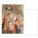 Group of monks and Buddha, from the Shikshin Monastery, Karashar, 9th-10th century by Xingjiang Xingjiang