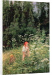Girl among the wild flowers, 1880 by Olga Antonova Lagoda-Shishkina