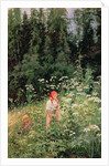 Girl among the wild flowers, 1880 by Olga Antonova Lagoda-Shishkina