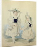 Portrait of the Grand Princesses Olga and Alexandra in Fancy Dress, 1830s by Pyotr Fyodorovich Sokolov