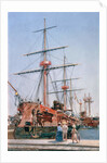 Building of the Battleship 'Admiral Kornilov' in Brittany, 1889 by Nikolai Nikolaevich Gritsenko
