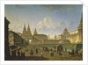 View of the Voskresensky and Nikolsky Gates and the Neglinny Bridge from Tverskay Street in Moscow, 1811 by Fedor Yakovlevich Alekseev