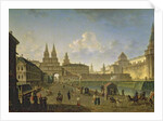 View of the Voskresensky and Nikolsky Gates and the Neglinny Bridge from Tverskay Street in Moscow, 1811 by Fedor Yakovlevich Alekseev