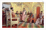 Tsar Mikhail Fyodorovich with Boyars Sitting in His Room, 1893 by Andrei Petrovich Ryabushkin