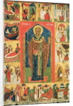 St. Nicholas of Moshajsk with scenes from his life by Russian School