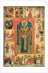 St. Nicholas of Moshajsk with scenes from his life by Russian School