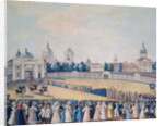 The Visit of Alexander I to the Alexander Nevsky Monastery, 1821 by School Russian