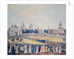 The Visit of Alexander I to the Alexander Nevsky Monastery, 1821 by School Russian