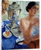 At the Samovar, 1926 by Kuzma Sergeevich Petrov-Vodkin