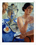 At the Samovar, 1926 by Kuzma Sergeevich Petrov-Vodkin