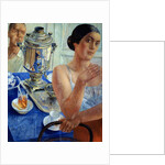 At the Samovar, 1926 by Kuzma Sergeevich Petrov-Vodkin