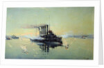 Cruiser 'Askold' fighting on July 28th 1904 in the Yellow Sea, 1906 by Konstantin Veshchilov