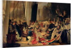 On the deck during a sea battle, 1855 by Francois Auguste Biard