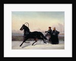Emperor Nicholas I Driving in a Sleigh by Nikolai Egorevich Sverchkov
