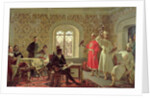 The Italian Ambassador Calvuci drawing the falcons of Tsar Alexei Mikhailovich 1889 by Alexander Dimitrievitch Litovtchenko