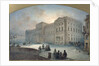 View of the Mariinsky Palace in Winter, 1863 by Vasili Semenovich Sadovnikov