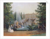 View of the Marly Cascade from the Lower Garden of the Peterhof Palace, c.1830-60 by Vasili Semenovich Sadovnikov