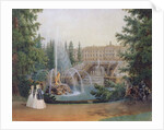 View of the Marly Cascade from the Lower Garden of the Peterhof Palace, c.1830-60 by Vasili Semenovich Sadovnikov