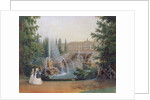 View of the Marly Cascade from the Lower Garden of the Peterhof Palace, c.1830-60 by Vasili Semenovich Sadovnikov